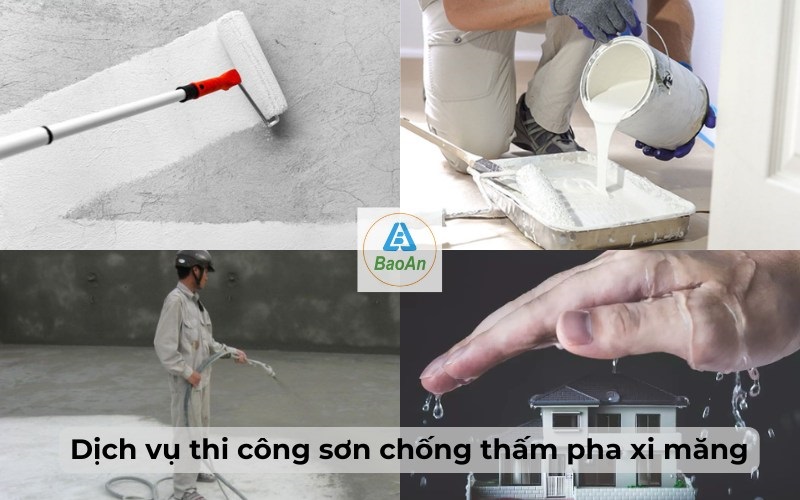 Dịch vụ thi công sơn chống thấm pha xi măng