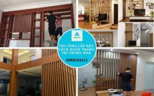 Thi công lắp đặt vách ngăn trang trí trong nhà