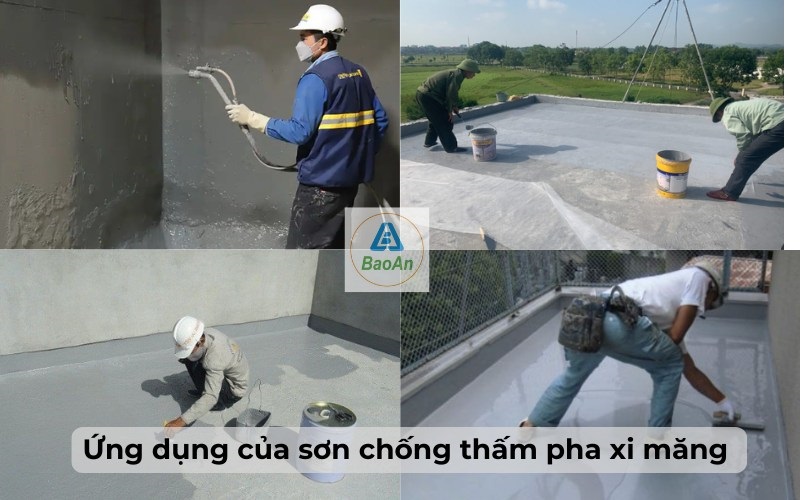 Ứng dụng của sơn chống thấm pha xi măng