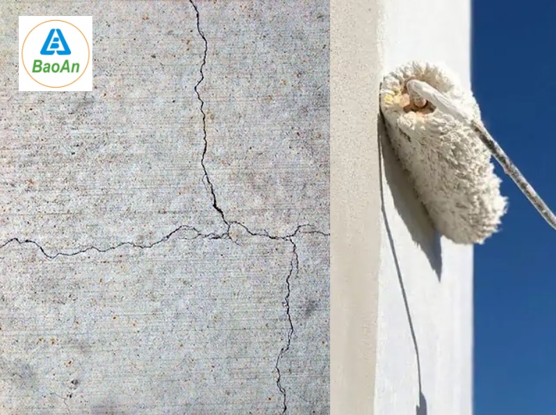 Ứng dụng sơn chống thấm màu cho tường nhà bị nứt