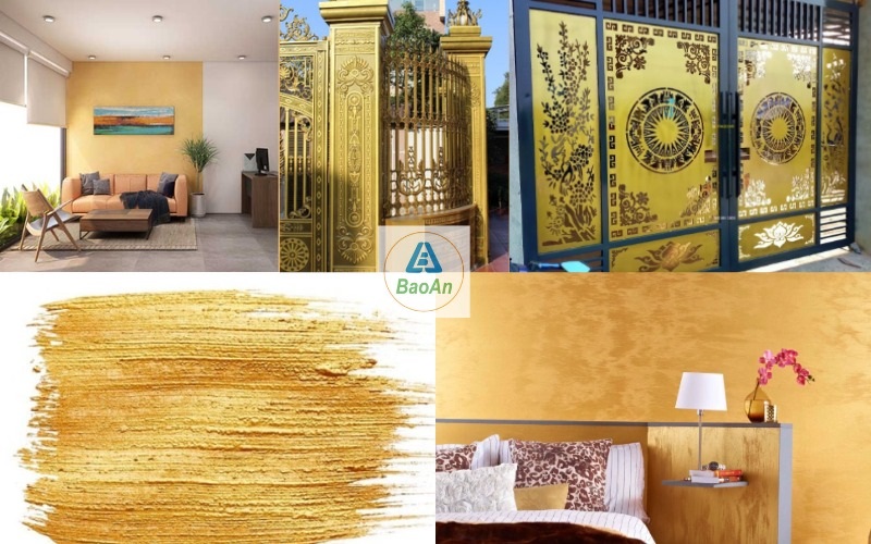 Ứng dụng thực tế của sơn nhũ đồng vàng