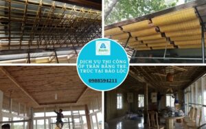 thi công ốp trần tre trúc tại Bảo Lộc