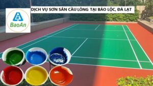 Dịch vụ thi công sơn sân cầu lông