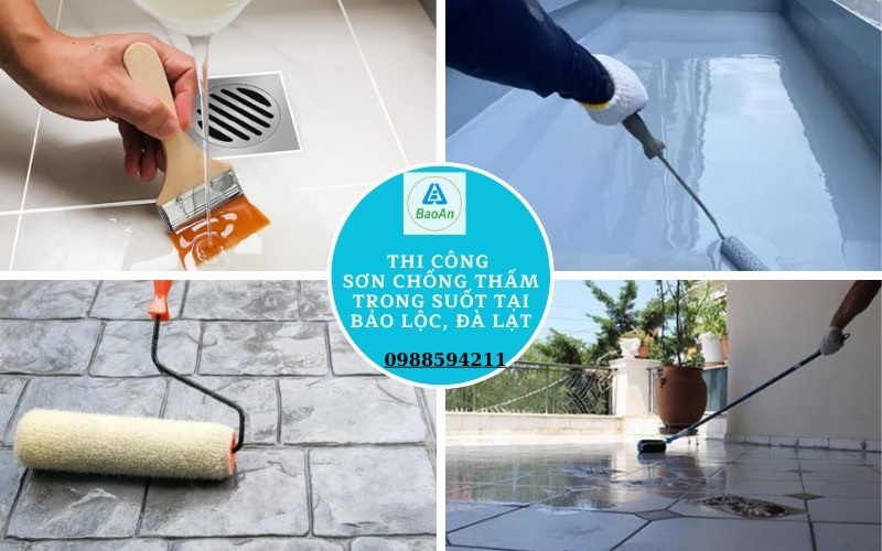 Thi công sơn chống thấm trong suốt