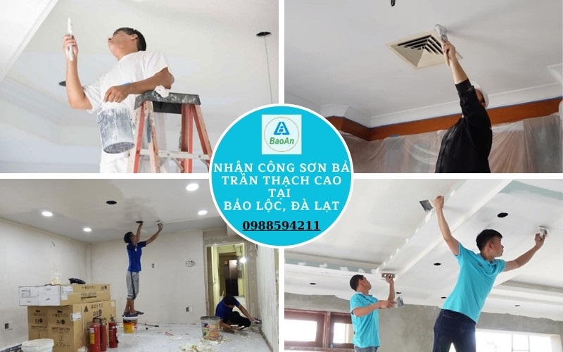 nhân công sơn bả trần thạch cao