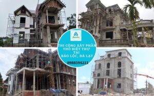 thi công xây dựng phần thô biệt thự