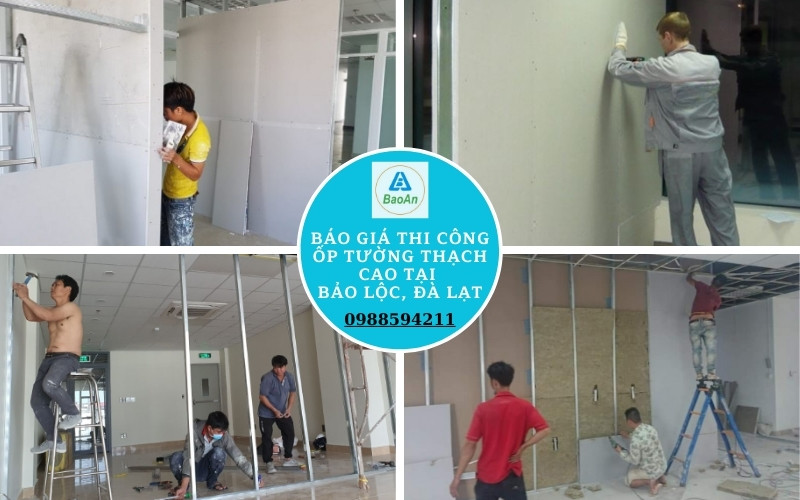 Báo giá thi công ốp tường thạch cao