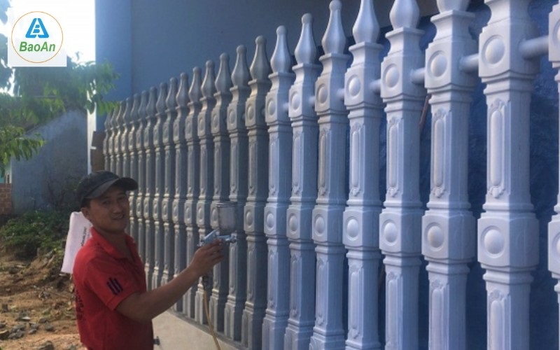 Quy trình thi công sơn tường rào bê tông
