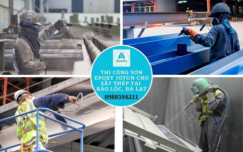 Thi công sơn epoxy jotun cho sắt thép