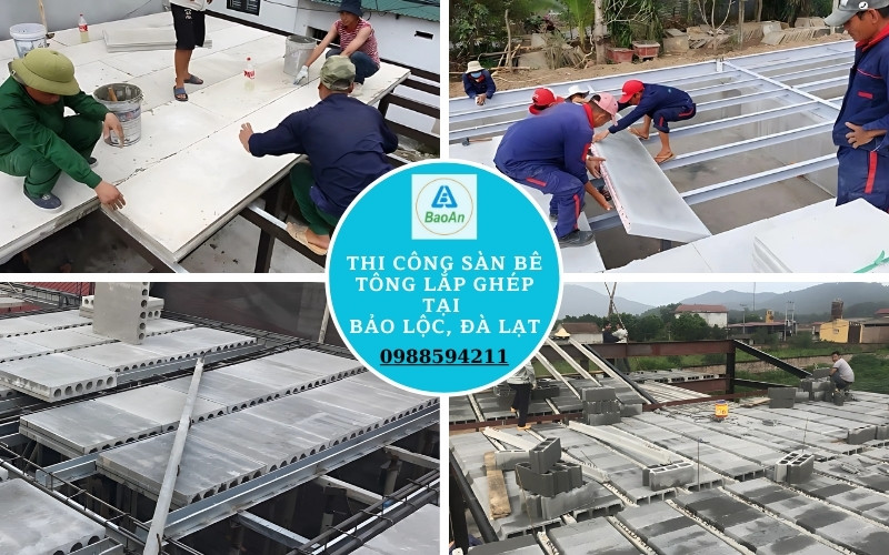 Thi công sàn bê tông lắp ghép