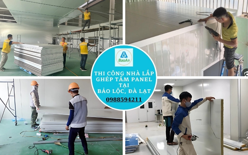 thi công nhà lắp ghép tấm panel